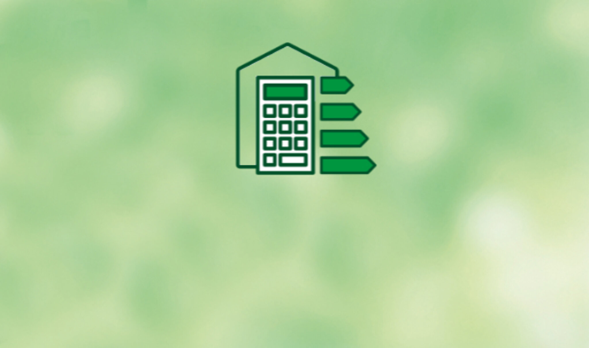 grüner Hintergrund mit Icon zum Thema Fördermittelauskunft