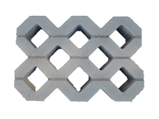 Gala Rasengitter Grau mit Fase betonglatt 60x40x8 cm