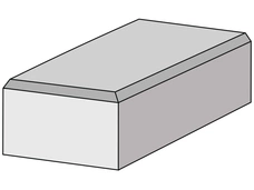 Pflasterstein mit Fase grau 6 cm