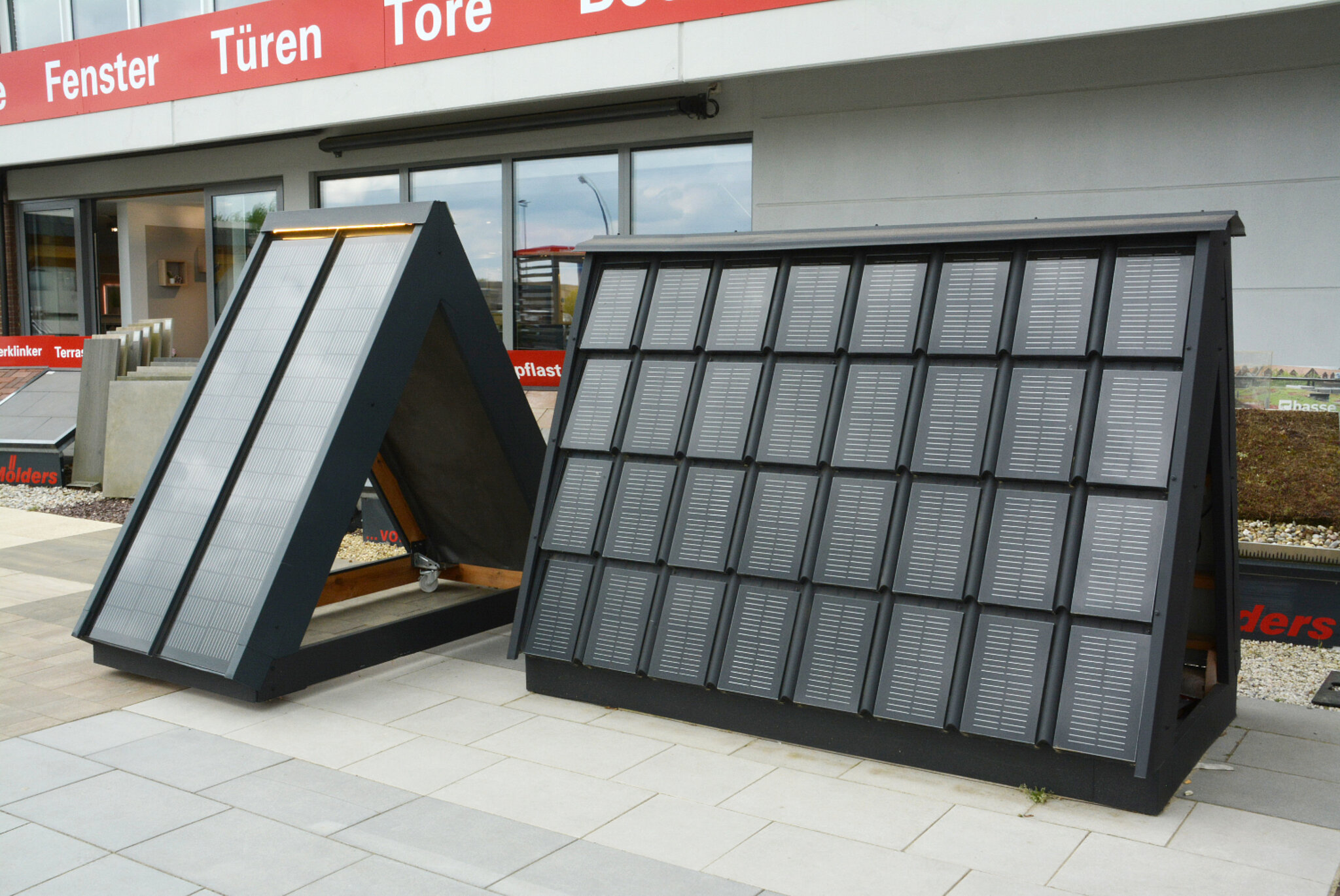 Photovoltaik Module in der Ausstellung im Baucentrum Uelzen
